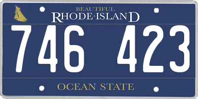 RI license plate 746423