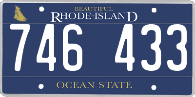 RI license plate 746433
