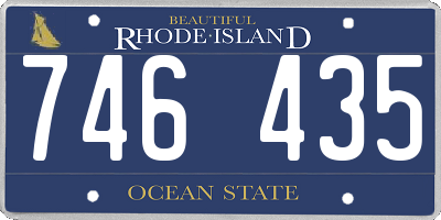 RI license plate 746435