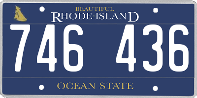 RI license plate 746436