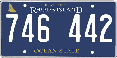RI license plate 746442