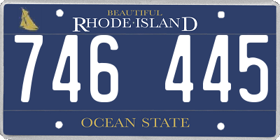 RI license plate 746445