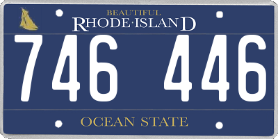 RI license plate 746446