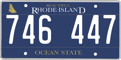 RI license plate 746447