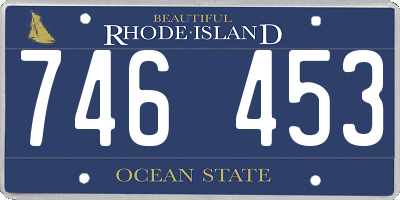 RI license plate 746453