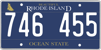 RI license plate 746455