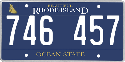 RI license plate 746457