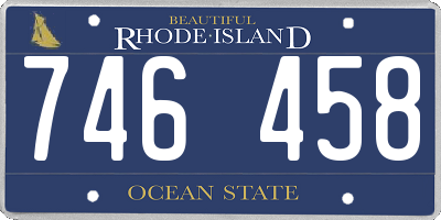 RI license plate 746458