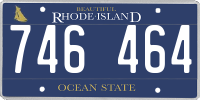 RI license plate 746464