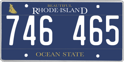 RI license plate 746465