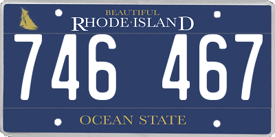 RI license plate 746467