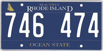 RI license plate 746474