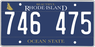 RI license plate 746475