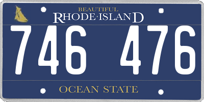 RI license plate 746476