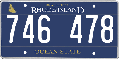 RI license plate 746478