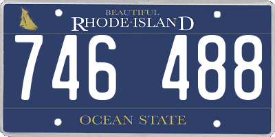 RI license plate 746488