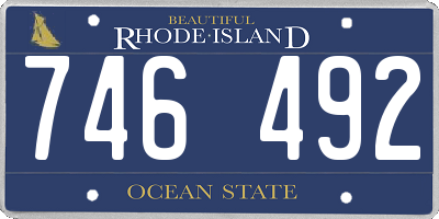 RI license plate 746492