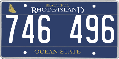 RI license plate 746496