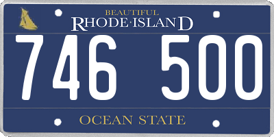 RI license plate 746500