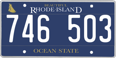 RI license plate 746503