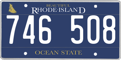 RI license plate 746508