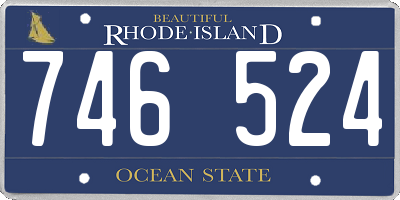 RI license plate 746524