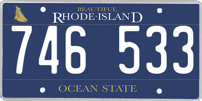 RI license plate 746533