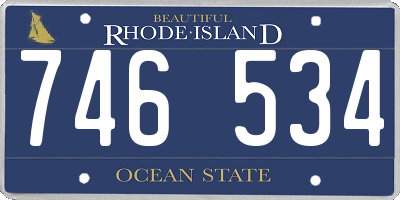 RI license plate 746534