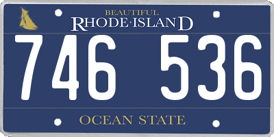 RI license plate 746536