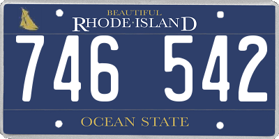 RI license plate 746542