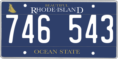 RI license plate 746543
