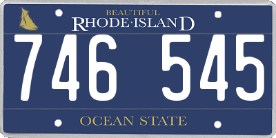 RI license plate 746545