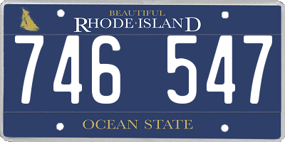 RI license plate 746547
