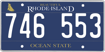 RI license plate 746553