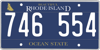 RI license plate 746554