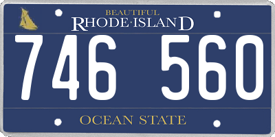 RI license plate 746560