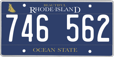 RI license plate 746562