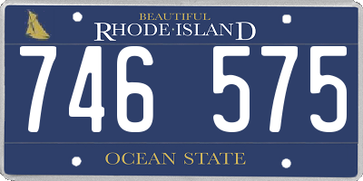 RI license plate 746575