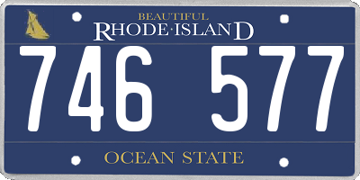 RI license plate 746577