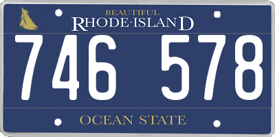 RI license plate 746578