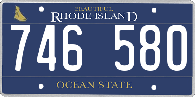 RI license plate 746580