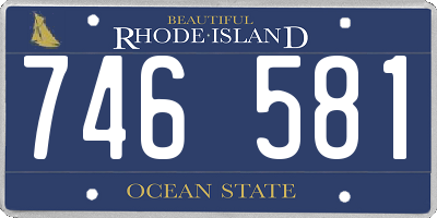 RI license plate 746581