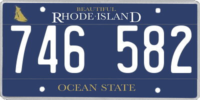 RI license plate 746582