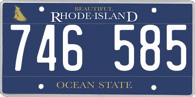 RI license plate 746585