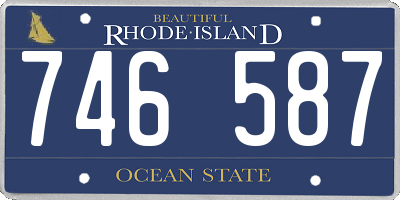 RI license plate 746587