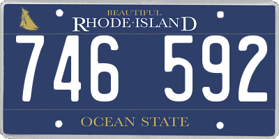 RI license plate 746592