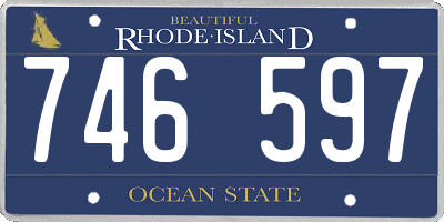 RI license plate 746597