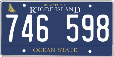 RI license plate 746598