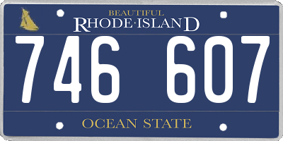 RI license plate 746607