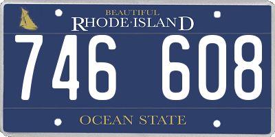 RI license plate 746608